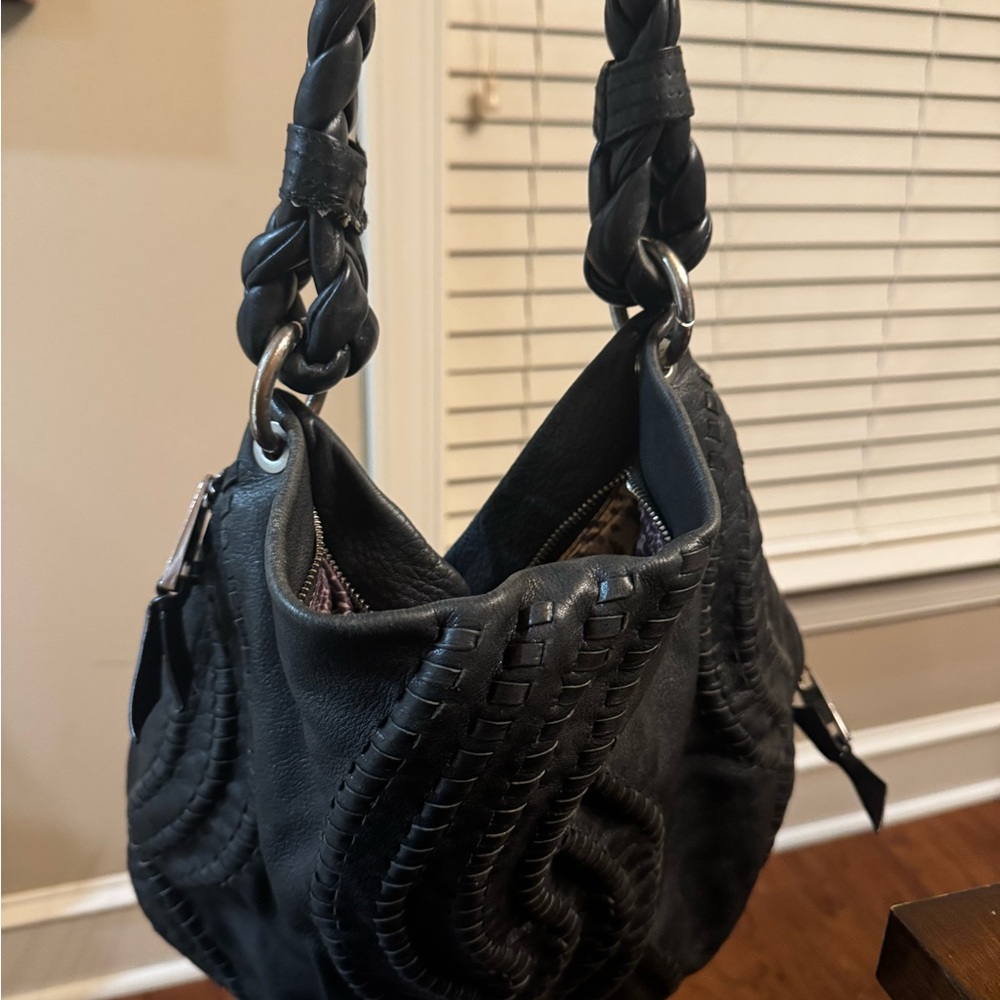 Fenn Wright Manson Black Braided Hobo Bag